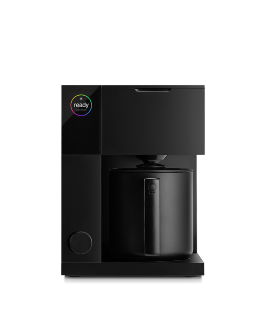 Fellow Aiden Precision Coffee Maker: automatic, black, with digital indicator for baristas.